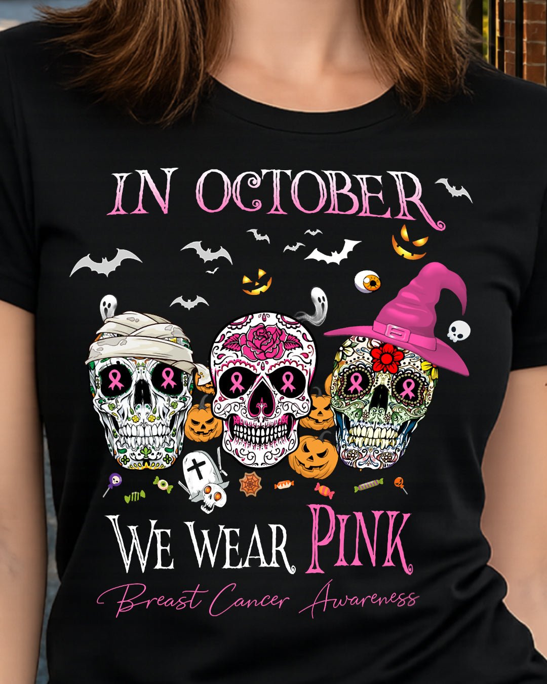 H7 - In October We Wear Pink Breast Cancer Awareness T-Shirt