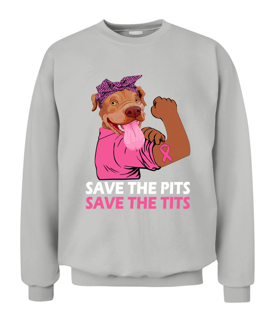 D10-Pitbull Lover Dog Save The Pits Save The Tits Pitbull Dog Breast Cancer Month 406 Pitbulls Classic T