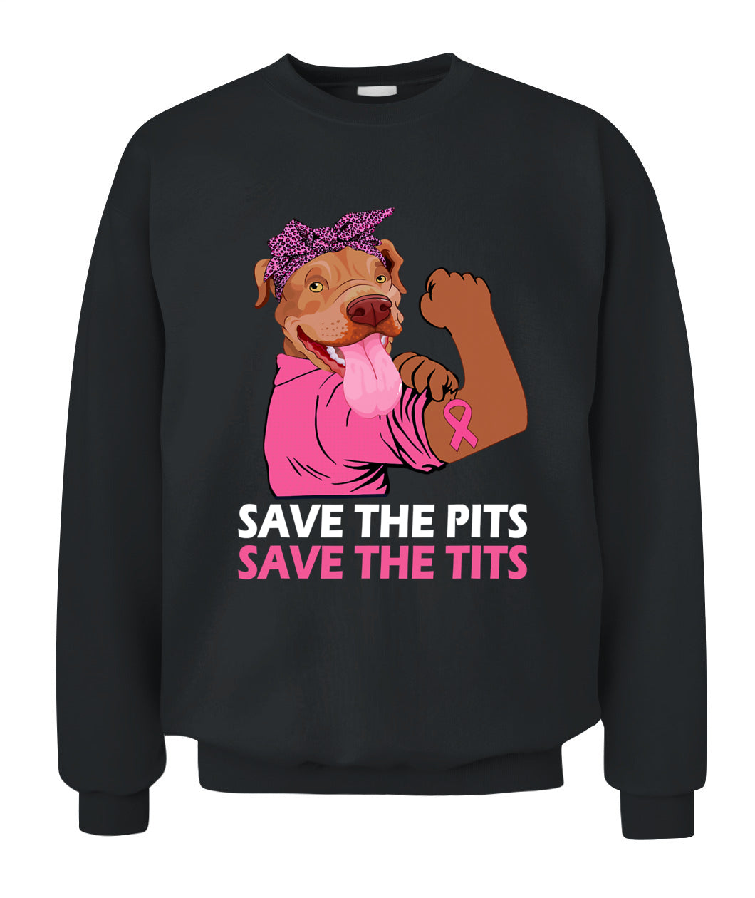 D10-Pitbull Lover Dog Save The Pits Save The Tits Pitbull Dog Breast Cancer Month 406 Pitbulls Classic T