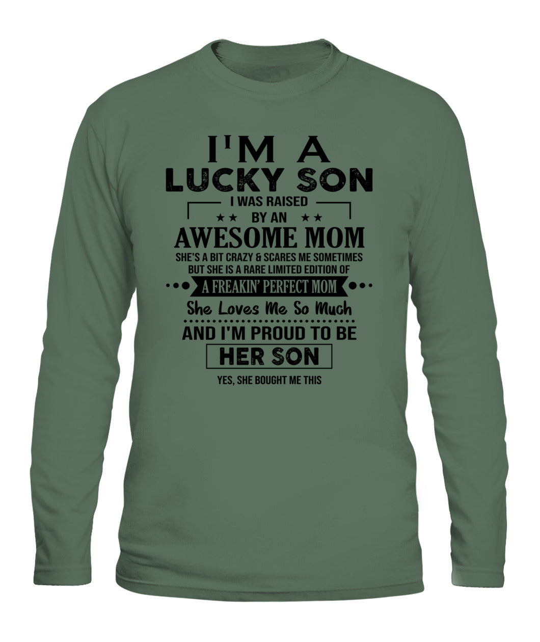 J'AI DE LA CHANCE D'AVOIR ÉTÉ ÉLEVÉ PAR UNE MAMAN EXCEPTIONNELLE - Bur - T-shirt Col V - CADEAUX POUR MAMAN