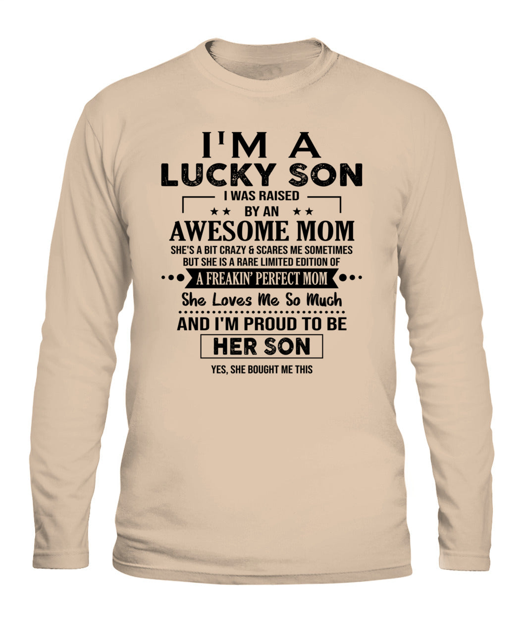 J'AI DE LA CHANCE D'AVOIR ÉTÉ ÉLEVÉ PAR UNE MAMAN EXCEPTIONNELLE - Bur - T-shirt Col V - CADEAUX POUR MAMAN