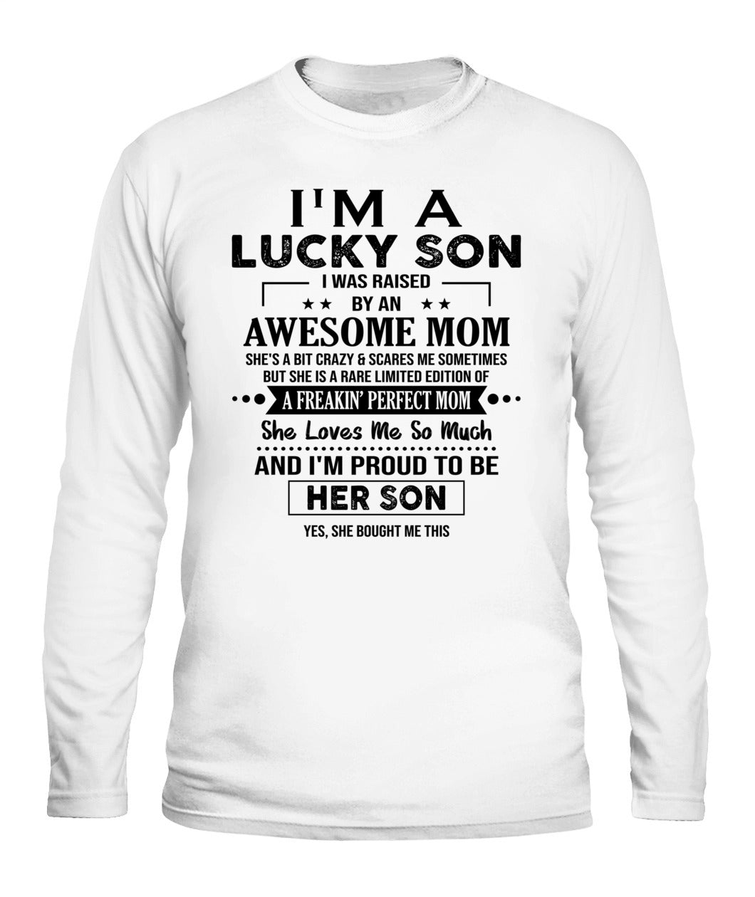 J'AI DE LA CHANCE D'AVOIR ÉTÉ ÉLEVÉ PAR UNE MAMAN EXCEPTIONNELLE - Bur - T-shirt Col V - CADEAUX POUR MAMAN