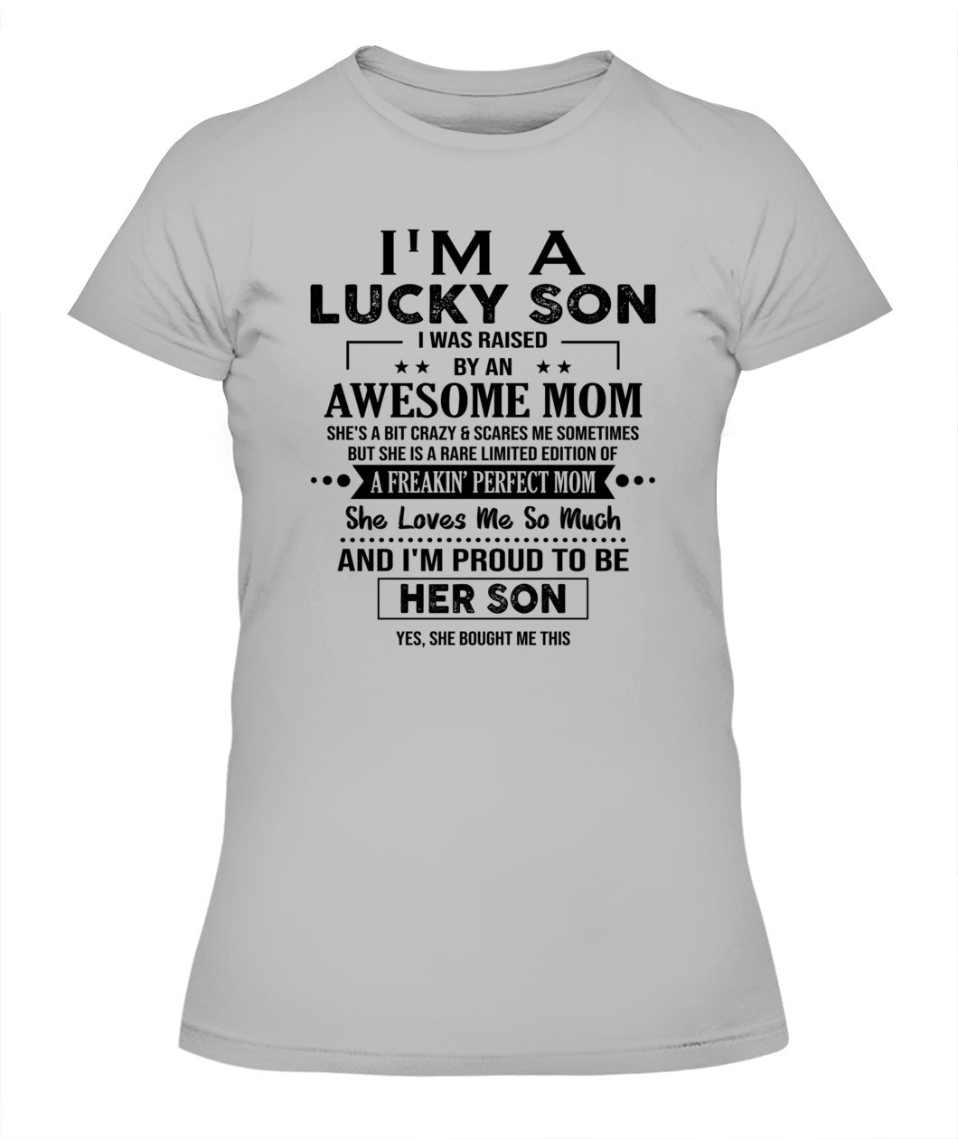 J'AI DE LA CHANCE D'AVOIR ÉTÉ ÉLEVÉ PAR UNE MAMAN EXCEPTIONNELLE - Bur - T-shirt Col V - CADEAUX POUR MAMAN