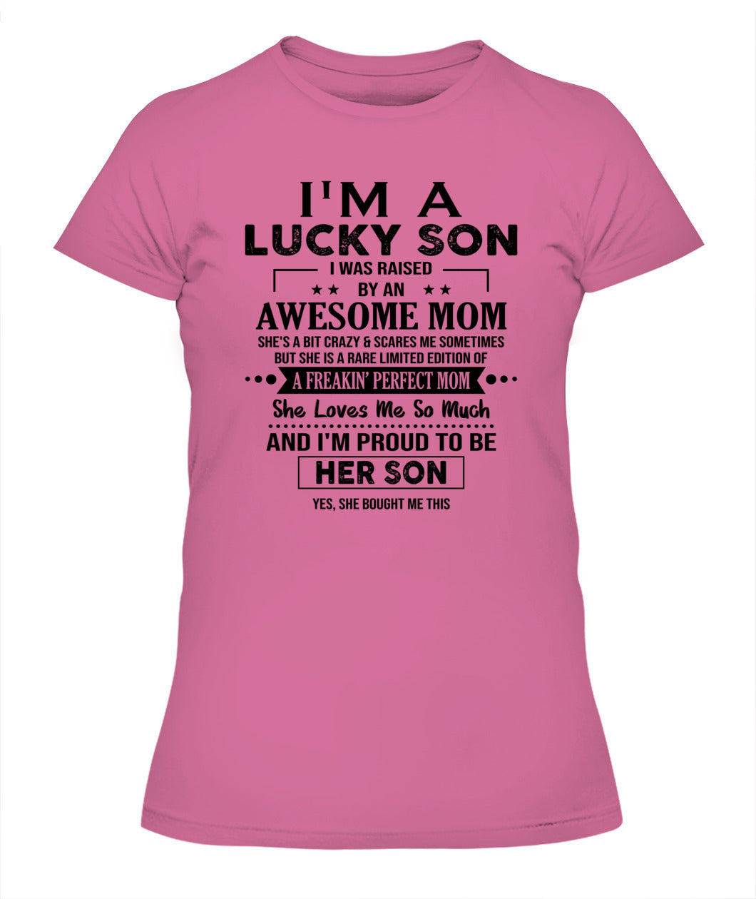 J'AI DE LA CHANCE D'AVOIR ÉTÉ ÉLEVÉ PAR UNE MAMAN EXCEPTIONNELLE - Bur - T-shirt Col V - CADEAUX POUR MAMAN