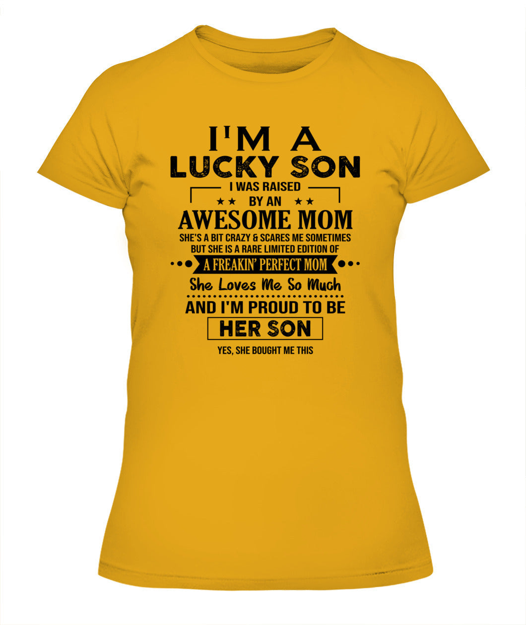 J'AI DE LA CHANCE D'AVOIR ÉTÉ ÉLEVÉ PAR UNE MAMAN EXCEPTIONNELLE - Bur - T-shirt Col V - CADEAUX POUR MAMAN