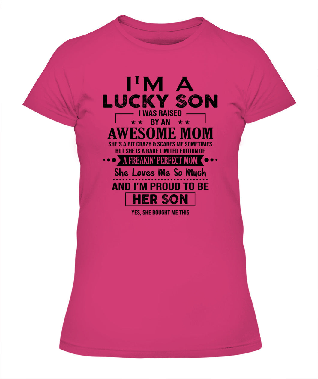 J'AI DE LA CHANCE D'AVOIR ÉTÉ ÉLEVÉ PAR UNE MAMAN EXCEPTIONNELLE - Bur - T-shirt Col V - CADEAUX POUR MAMAN