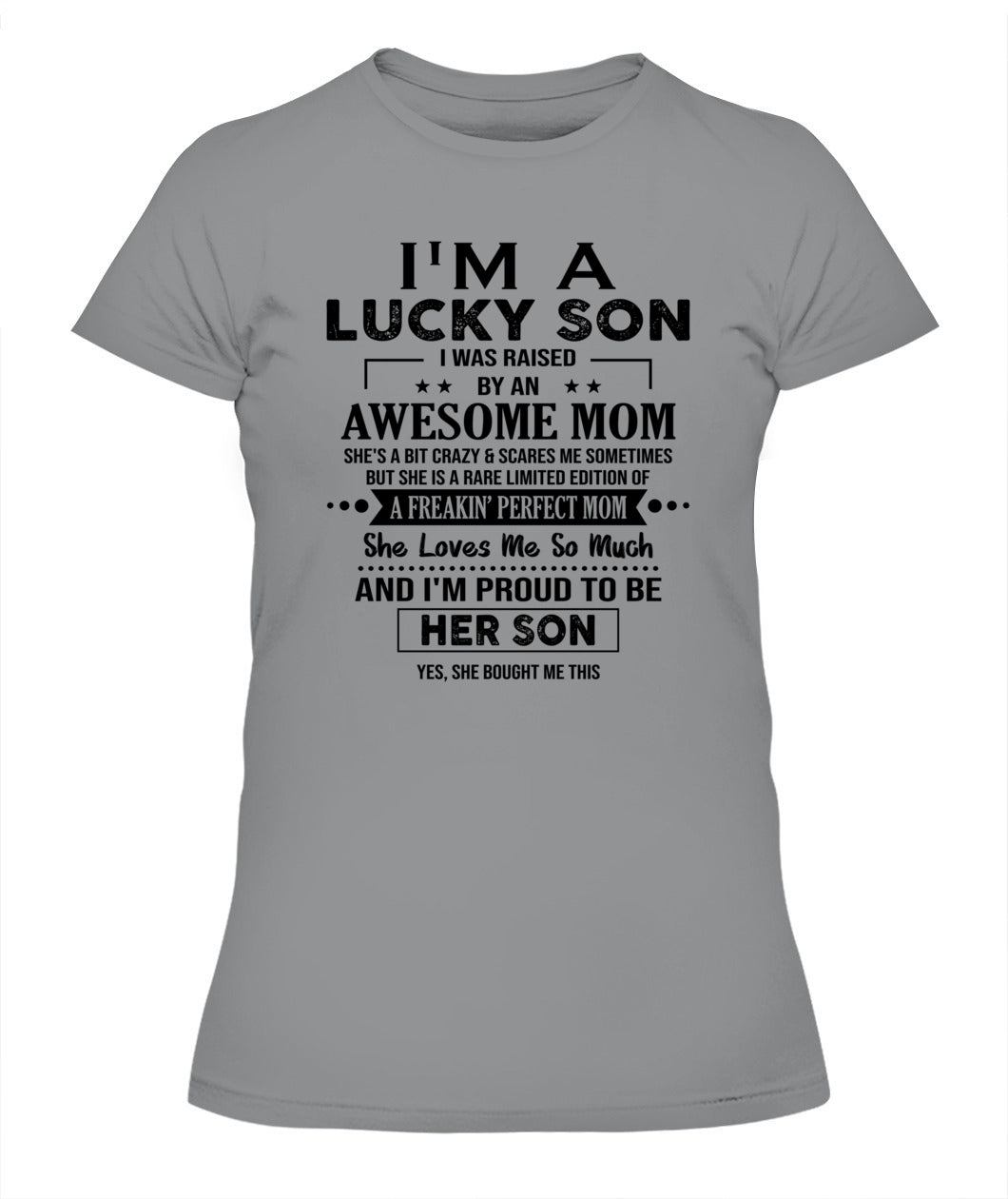 J'AI DE LA CHANCE D'AVOIR ÉTÉ ÉLEVÉ PAR UNE MAMAN EXCEPTIONNELLE - Bur - T-shirt Col V - CADEAUX POUR MAMAN