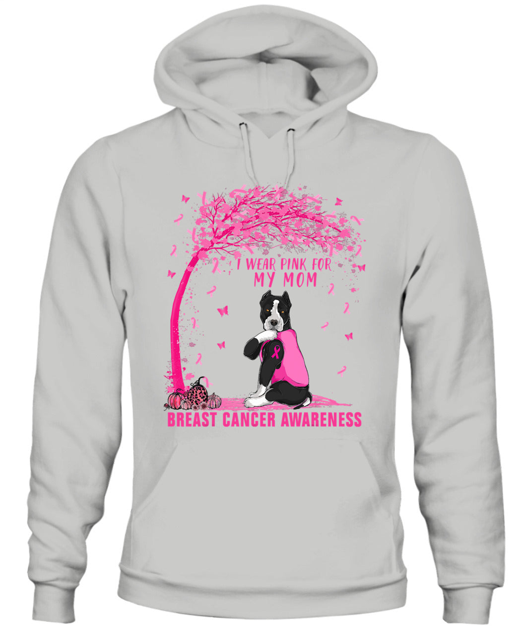 D4-I Wear Pink For My Mom Pitbull Dog Breast Cancer Awareness Essential T-Shirt