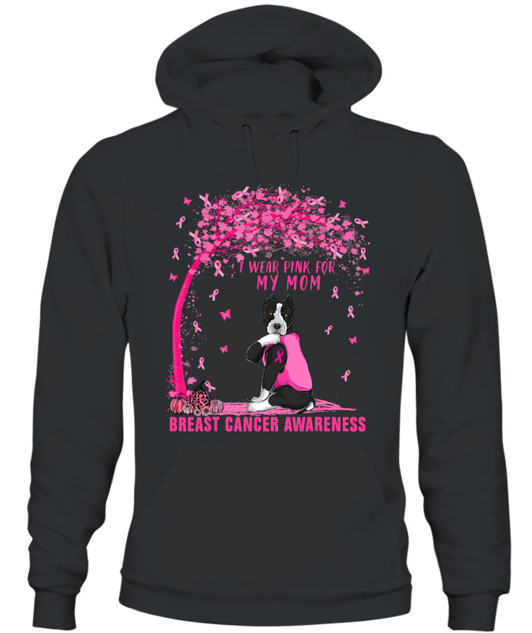 D4-I Wear Pink For My Mom Pitbull Dog Breast Cancer Awareness Essential T-Shirt