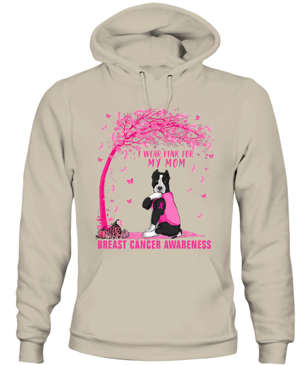 D4-I Wear Pink For My Mom Pitbull Dog Breast Cancer Awareness Essential T-Shirt