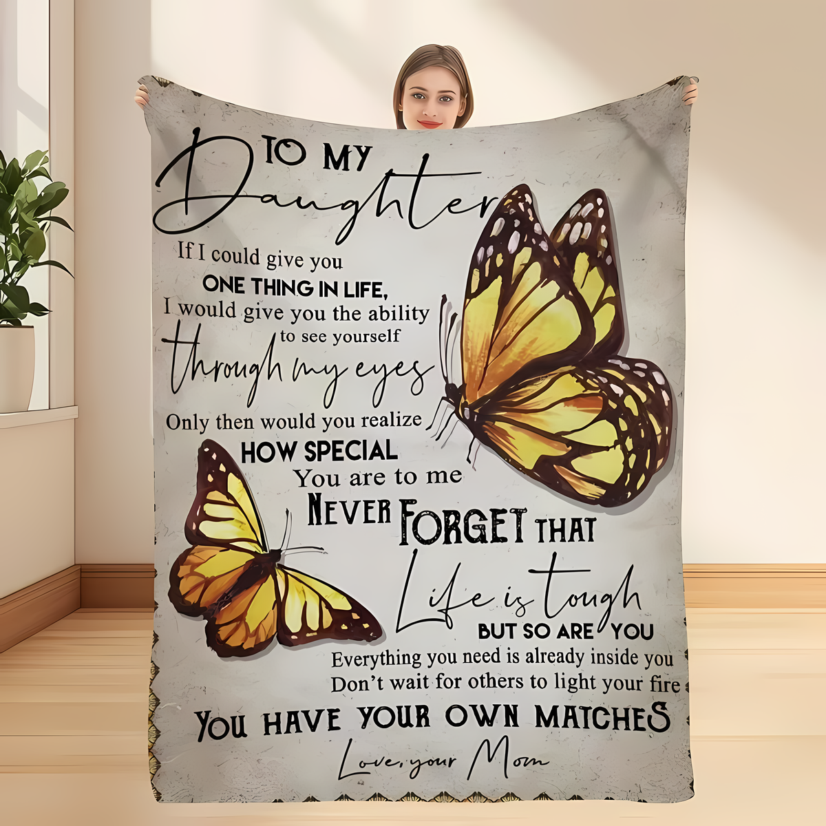 BLANKET FOR DAUGHTER FROM MOM – COMFORT & WARMTH GIFT - BLANKETS FROM MOM 64