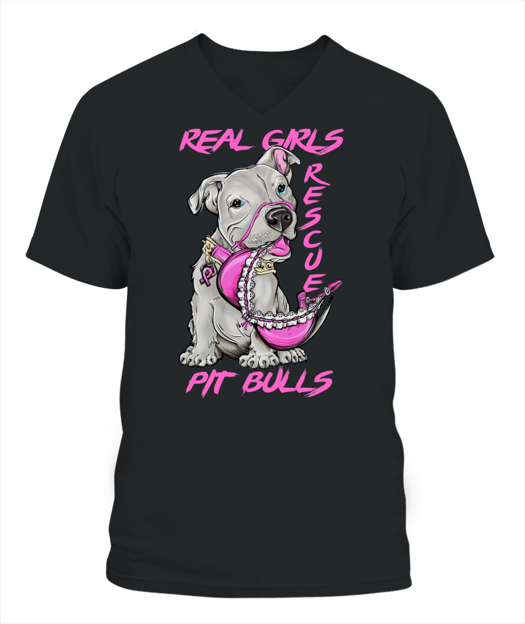 D14-Real Girls Rescue Pit Bulls Classic T-Shirt
