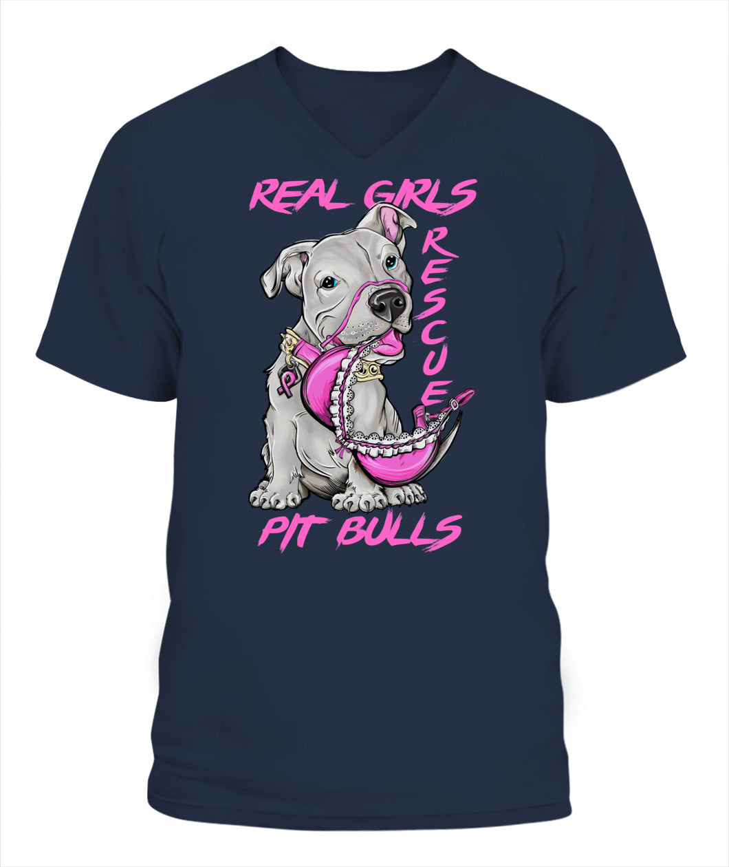 D14-Real Girls Rescue Pit Bulls Classic T-Shirt