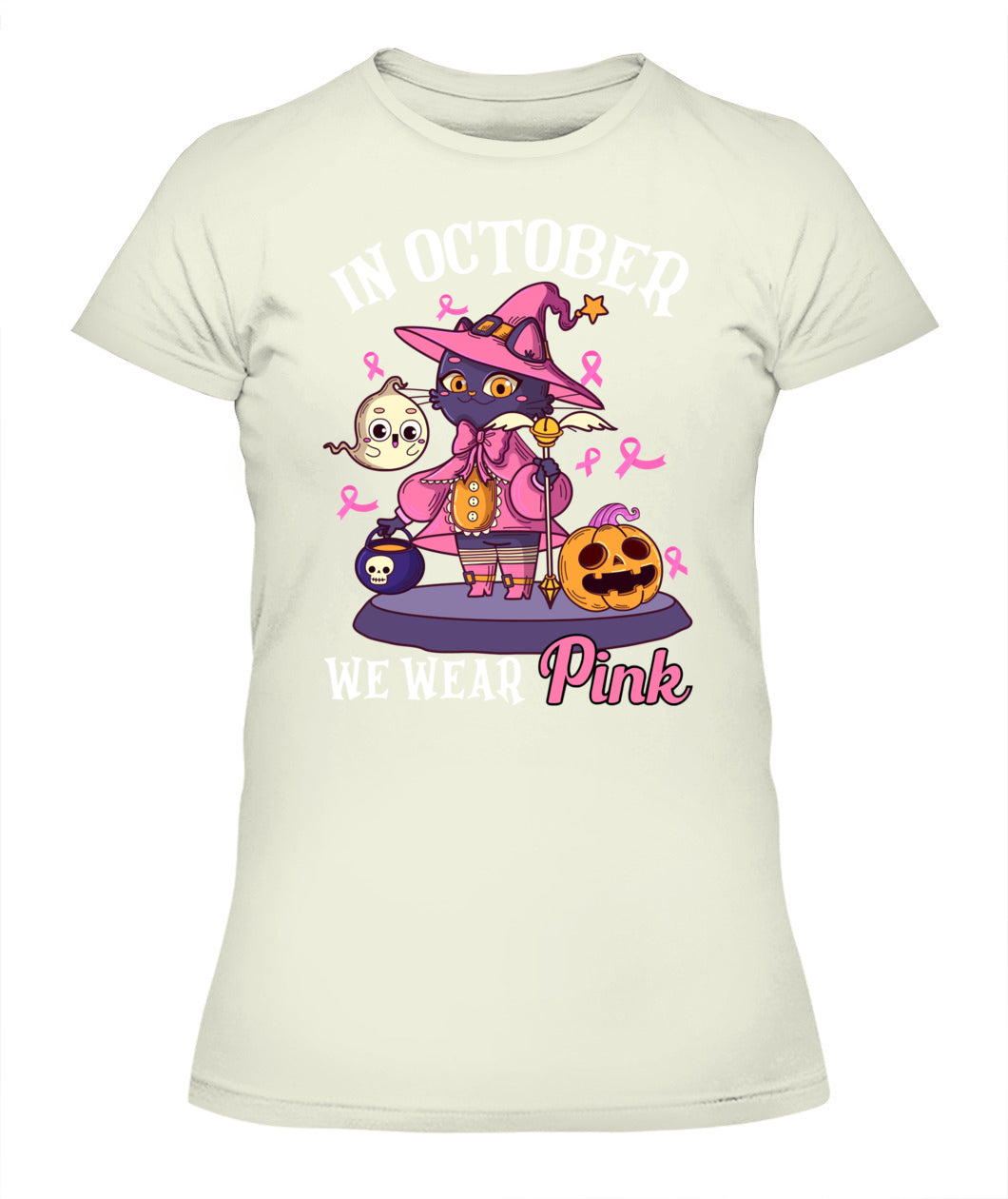 H11 - In October We Wear Pink Pumpkin Plaid T-Shirt