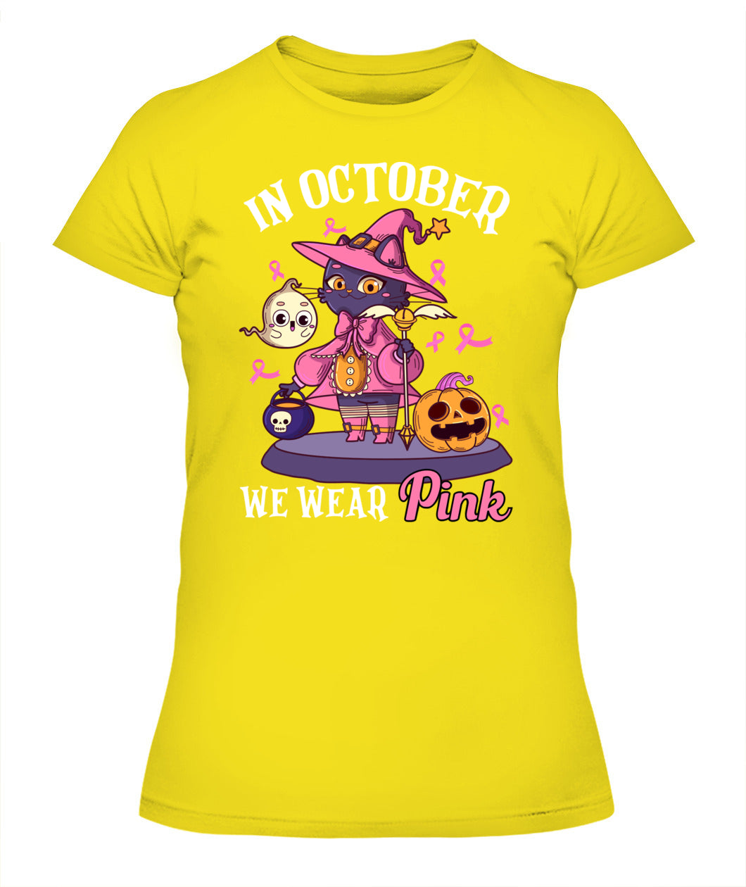 H11 - In October We Wear Pink Pumpkin Plaid T-Shirt