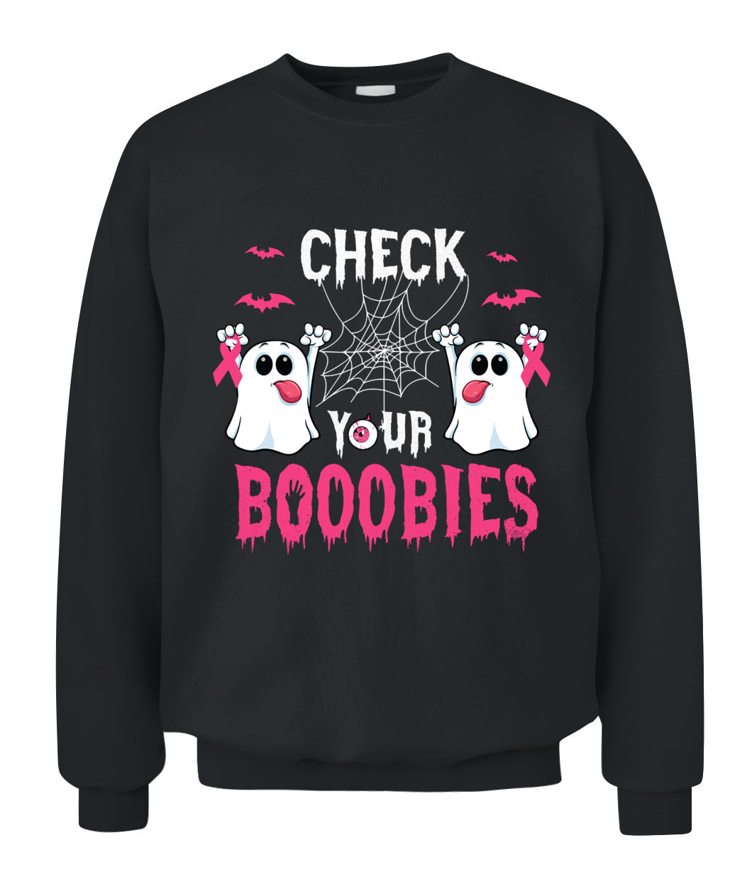 H6 - Halloween Breast Cancer Awareness-Check your Boobies Breast T-Shirt