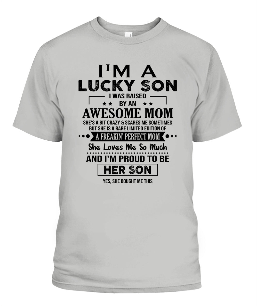 J'AI DE LA CHANCE D'AVOIR ÉTÉ ÉLEVÉ PAR UNE MAMAN EXCEPTIONNELLE - Bur - T-shirt Col V - CADEAUX POUR MAMAN