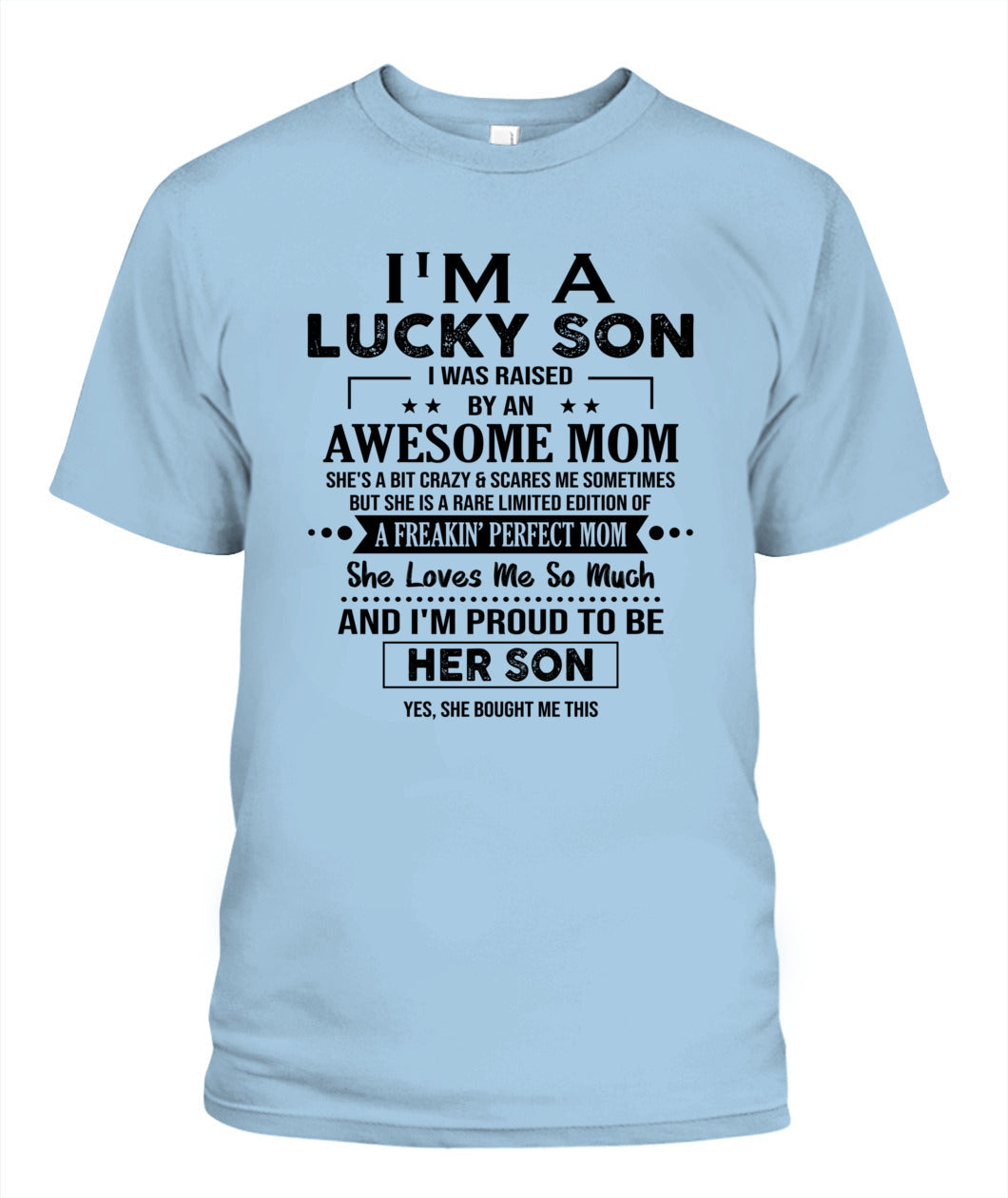 J'AI DE LA CHANCE D'AVOIR ÉTÉ ÉLEVÉ PAR UNE MAMAN EXCEPTIONNELLE - Bur - T-shirt Col V - CADEAUX POUR MAMAN