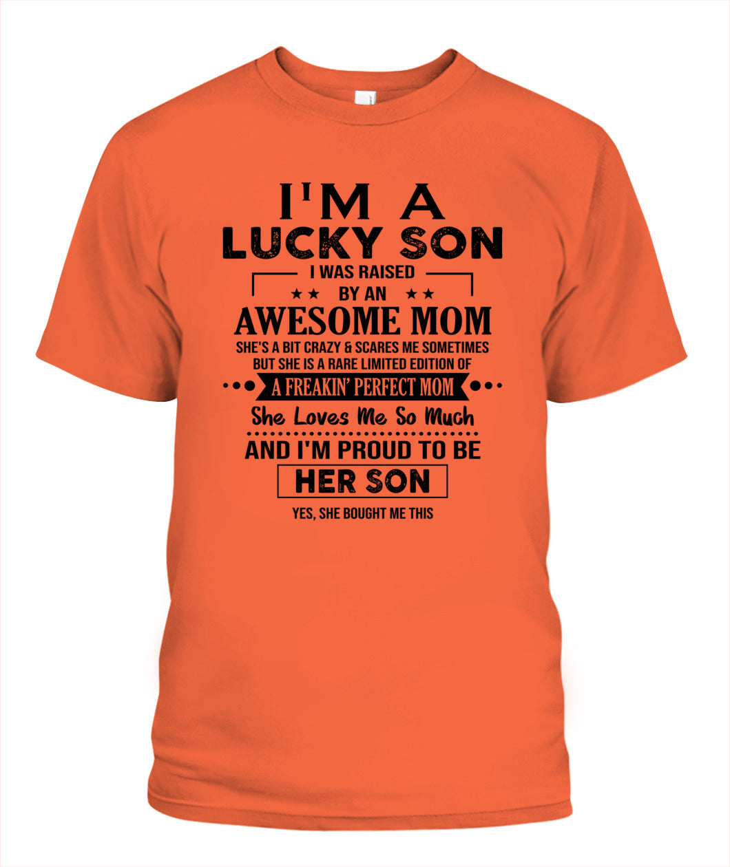 J'AI DE LA CHANCE D'AVOIR ÉTÉ ÉLEVÉ PAR UNE MAMAN EXCEPTIONNELLE - Bur - T-shirt Col V - CADEAUX POUR MAMAN