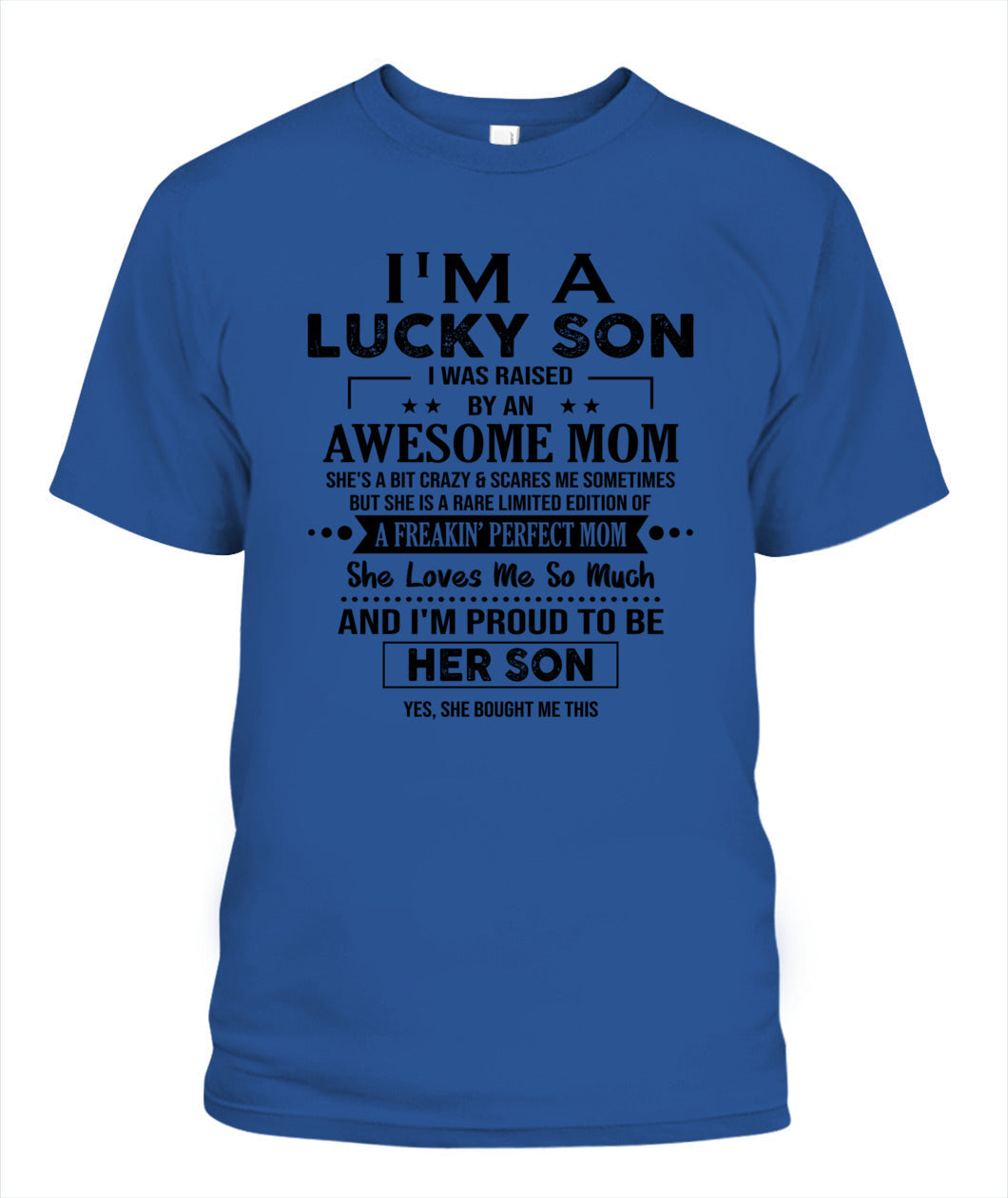 J'AI DE LA CHANCE D'AVOIR ÉTÉ ÉLEVÉ PAR UNE MAMAN EXCEPTIONNELLE - Bur - T-shirt Col V - CADEAUX POUR MAMAN