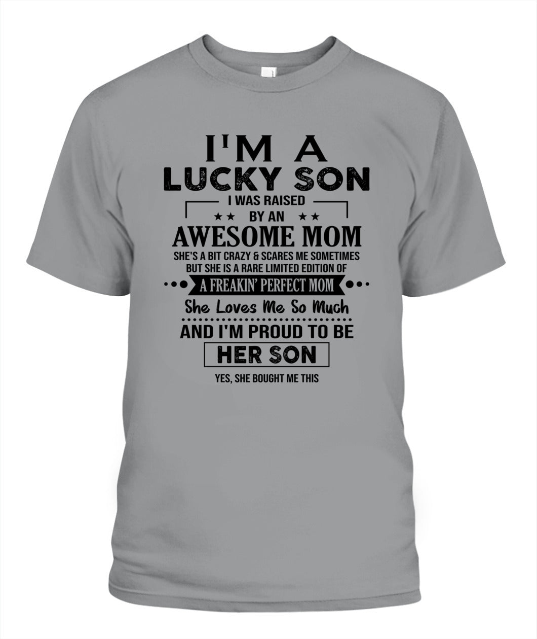 J'AI DE LA CHANCE D'AVOIR ÉTÉ ÉLEVÉ PAR UNE MAMAN EXCEPTIONNELLE - Bur - T-shirt Col V - CADEAUX POUR MAMAN