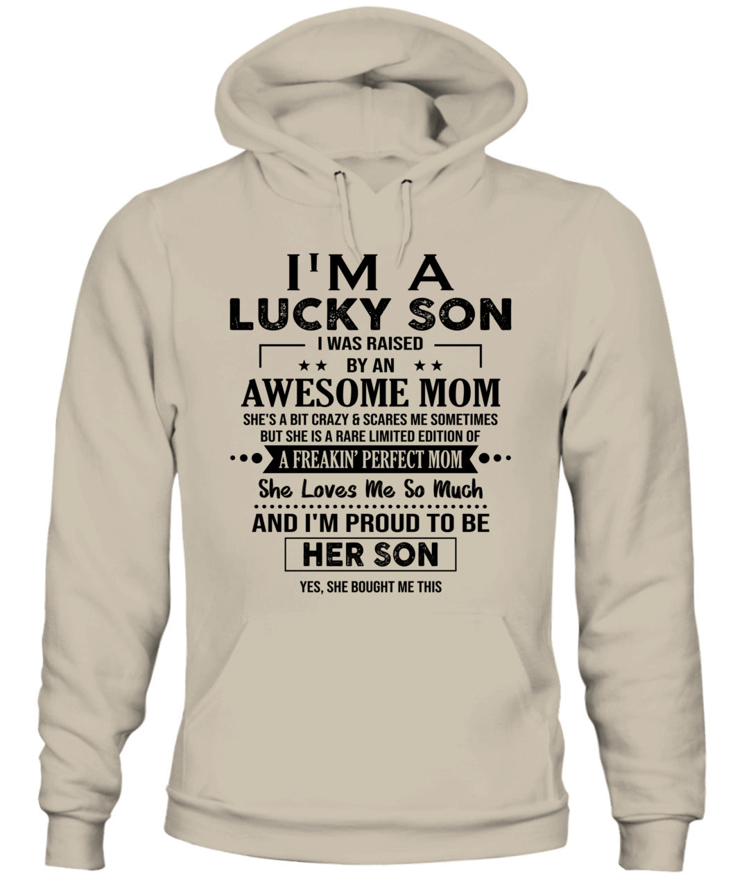 J'AI DE LA CHANCE D'AVOIR ÉTÉ ÉLEVÉ PAR UNE MAMAN EXCEPTIONNELLE - Bur - T-shirt Col V - CADEAUX POUR MAMAN