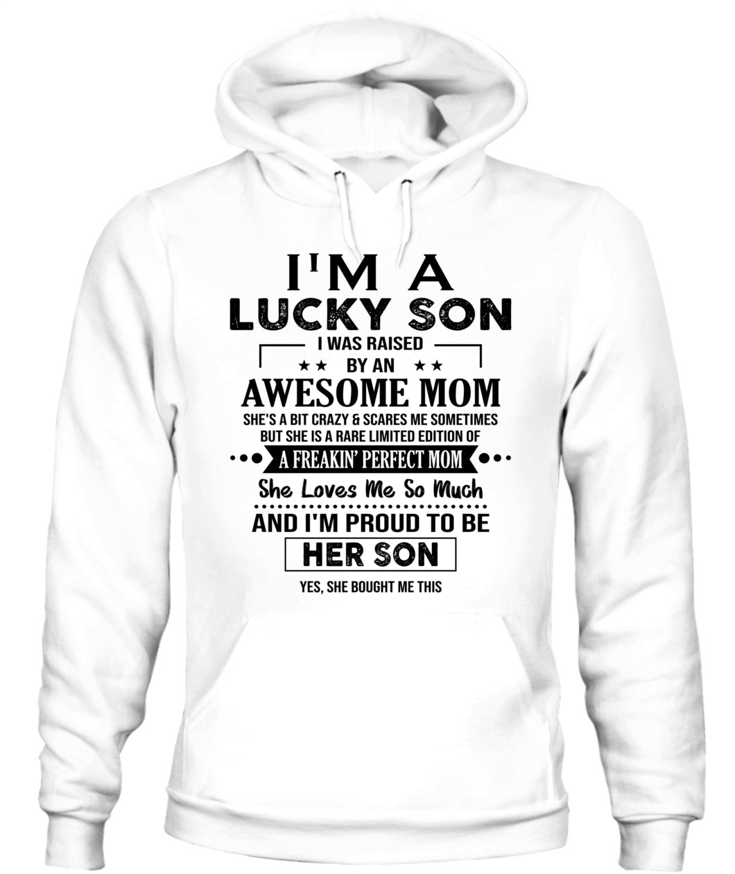 J'AI DE LA CHANCE D'AVOIR ÉTÉ ÉLEVÉ PAR UNE MAMAN EXCEPTIONNELLE - Bur - T-shirt Col V - CADEAUX POUR MAMAN