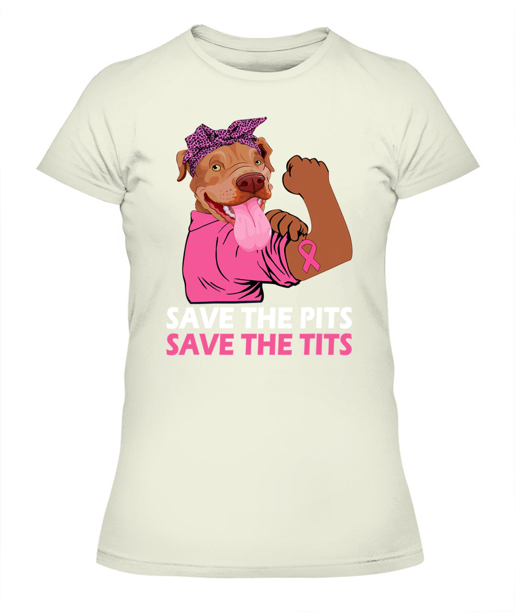 D10-Pitbull Lover Dog Save The Pits Save The Tits Pitbull Dog Breast Cancer Month 406 Pitbulls Classic T