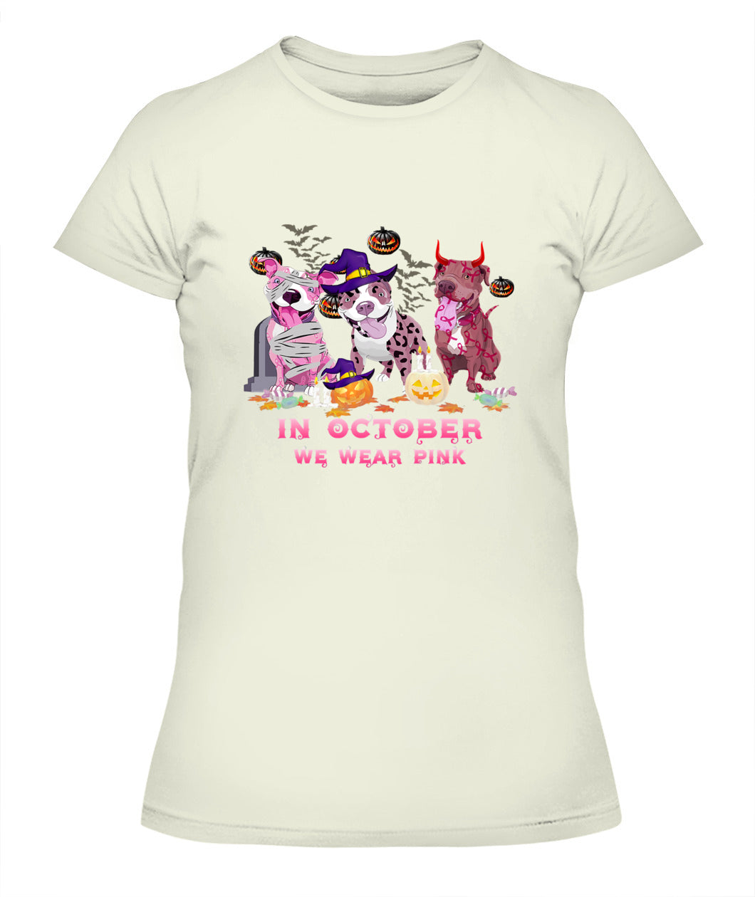 D9-Pitbull Dog In October We Wear Pink Classic T-Shirt