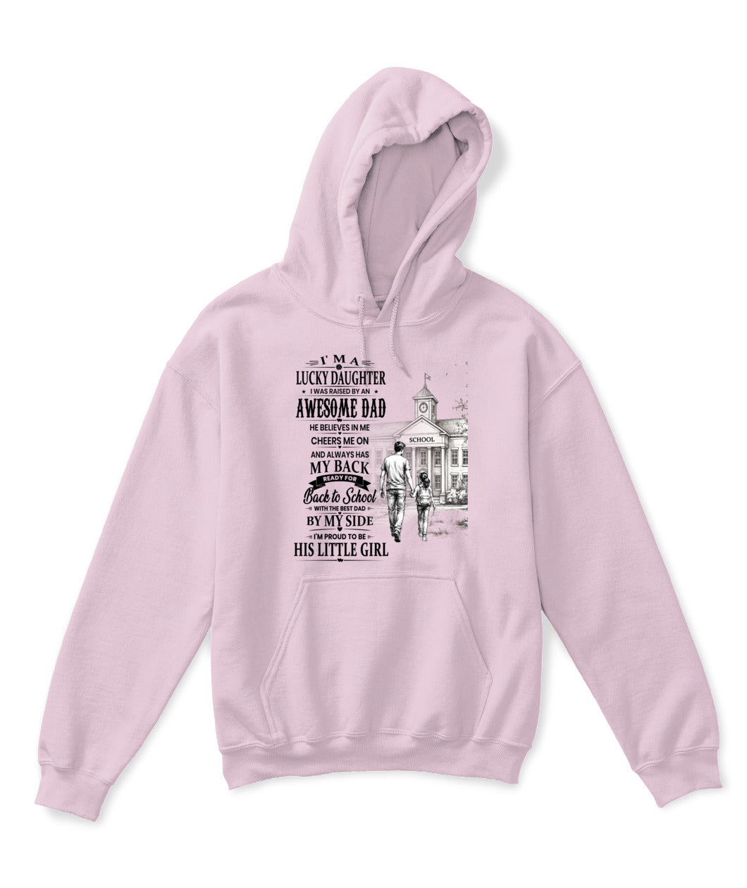 I'm A Lucky Daughter Shirt | Awesome Dad Back to School T-Shirt | Father Daughter Gift Tee