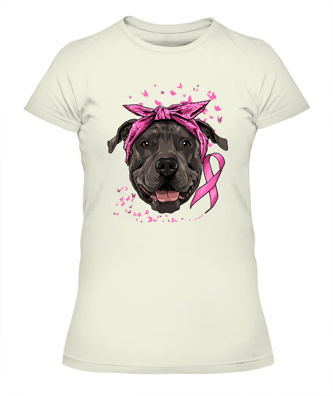 D7-Pit Bull Pink Ribbon Breast Cancer Awareness Survivor Essential T-Shirt