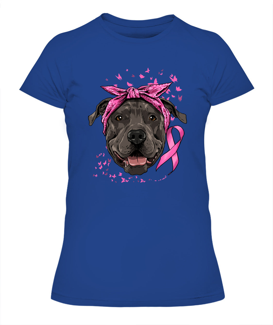 D7-Pit Bull Pink Ribbon Breast Cancer Awareness Survivor Essential T-Shirt