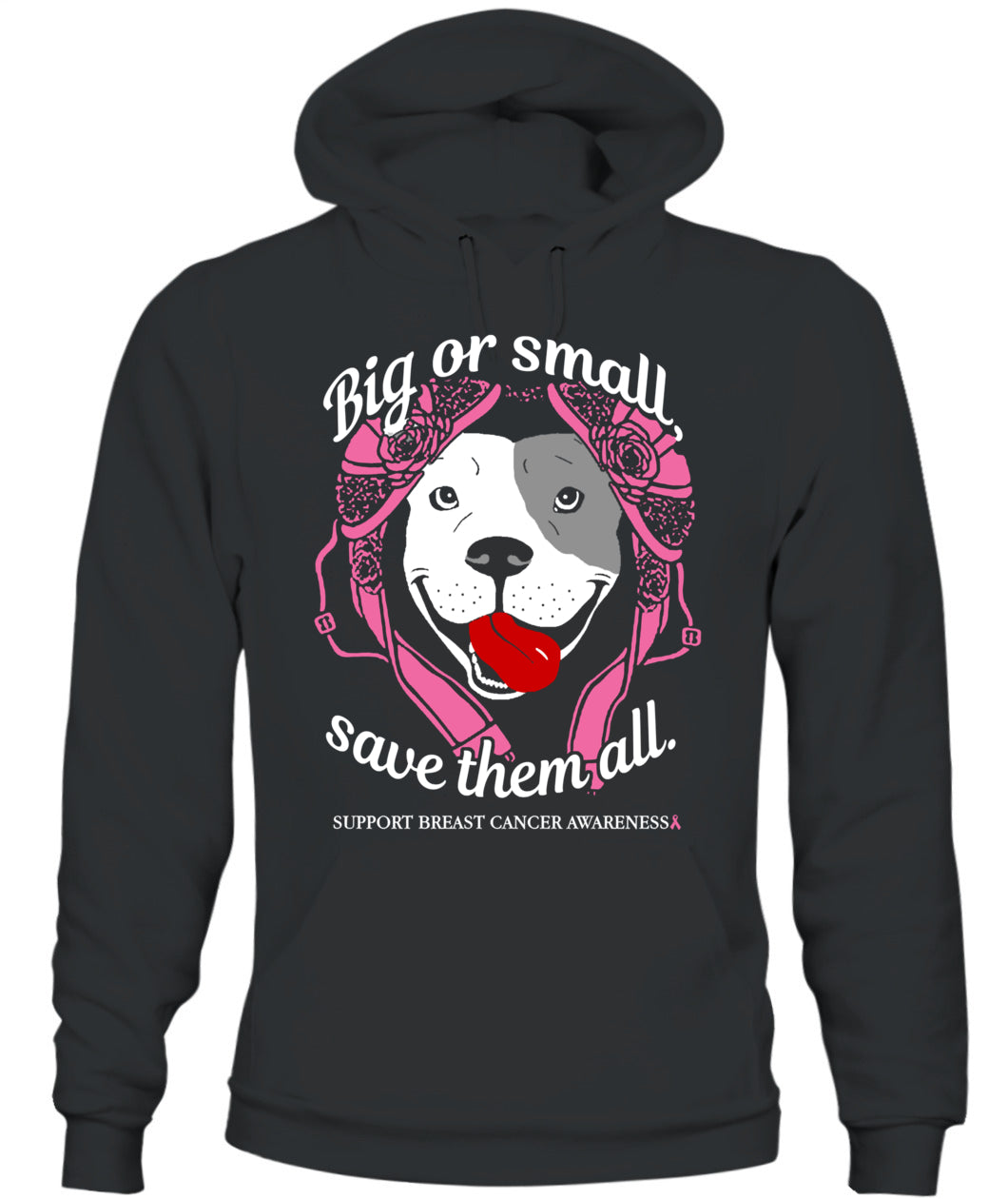 D8-Pitbull Breast Cancer - Big or Small Save them all Classic T-Shirt