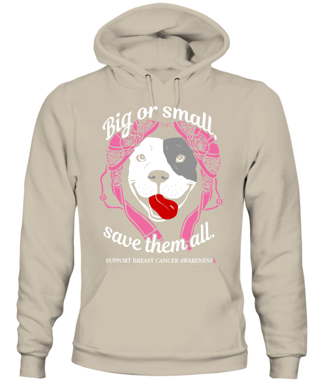D8-Pitbull Breast Cancer - Big or Small Save them all Classic T-Shirt