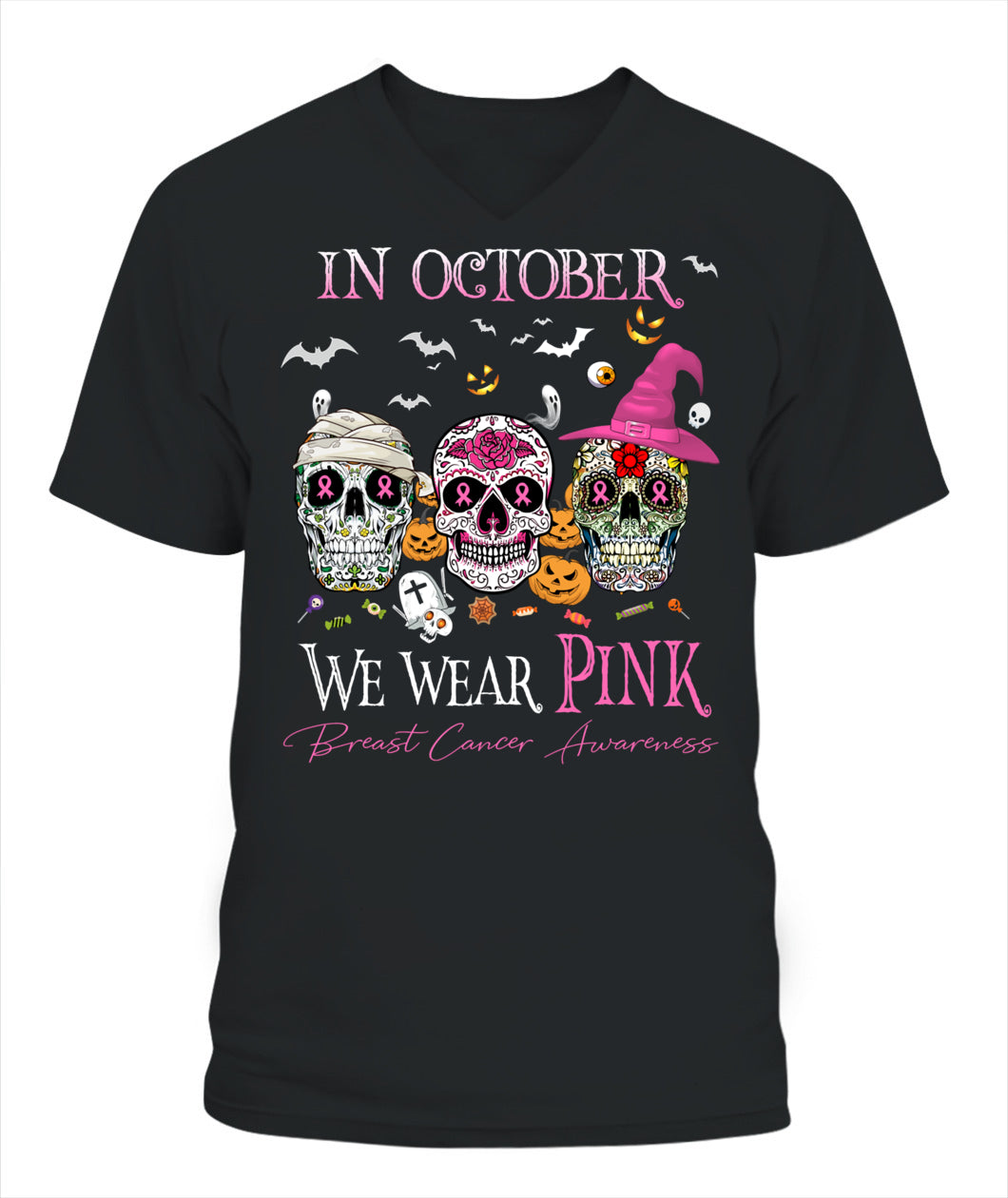 H7 - In October We Wear Pink Breast Cancer Awareness T-Shirt