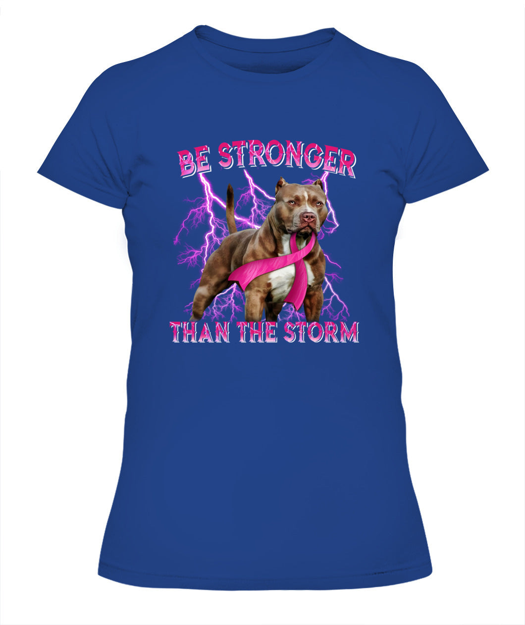 D2_Breast Cancer Pitbull Be Stronger Than The Storm Cancer Survivor Awareness Classic T-Shirt