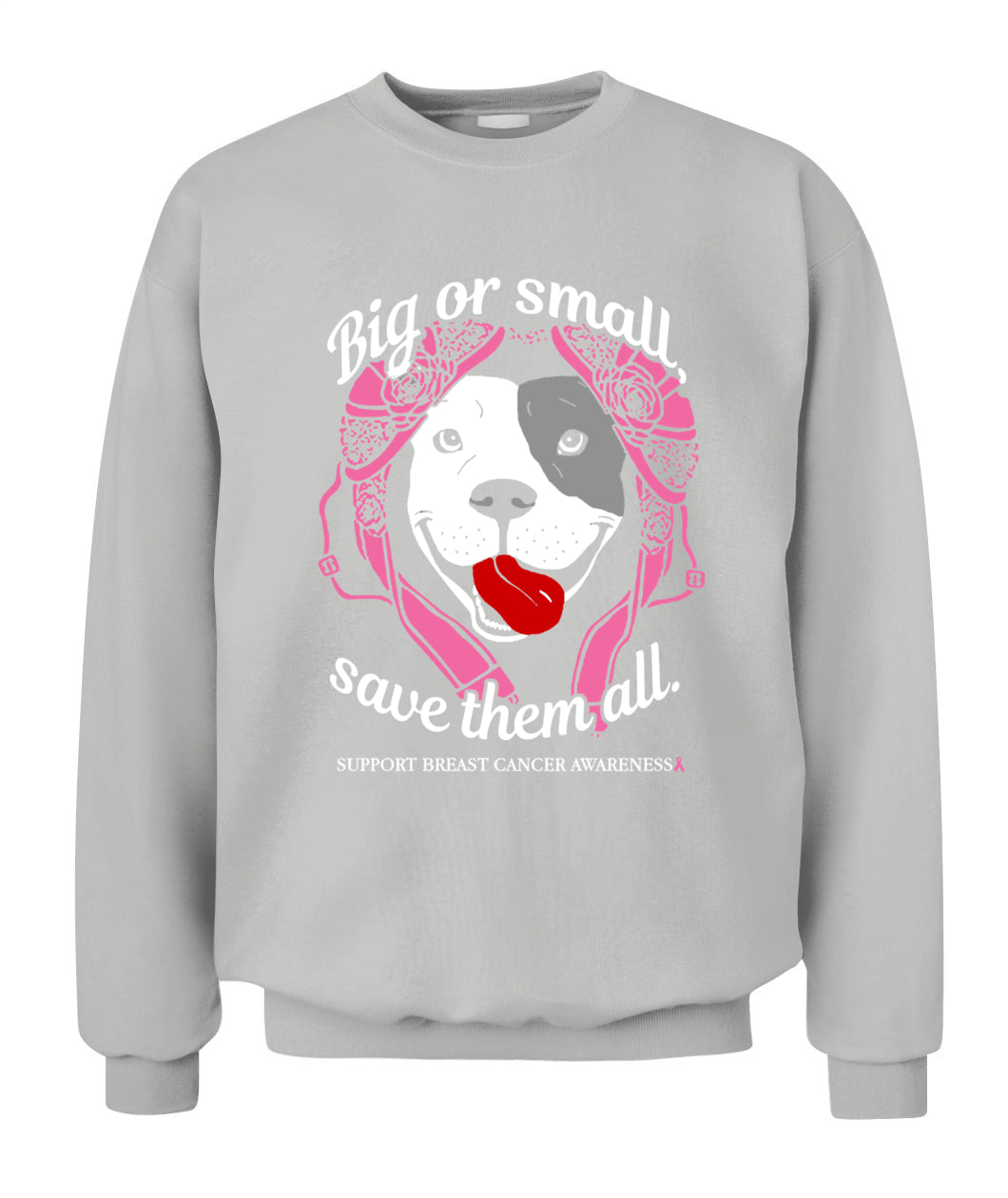 D8-Pitbull Breast Cancer - Big or Small Save them all Classic T-Shirt