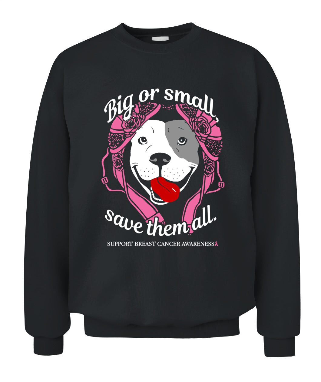 D8-Pitbull Breast Cancer - Big or Small Save them all Classic T-Shirt