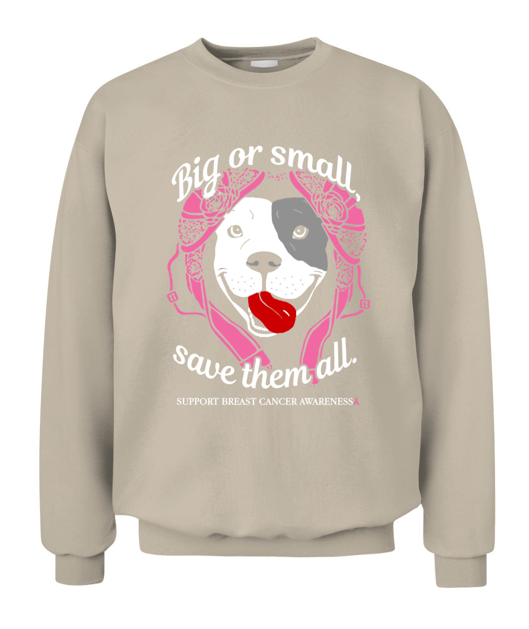 D8-Pitbull Breast Cancer - Big or Small Save them all Classic T-Shirt