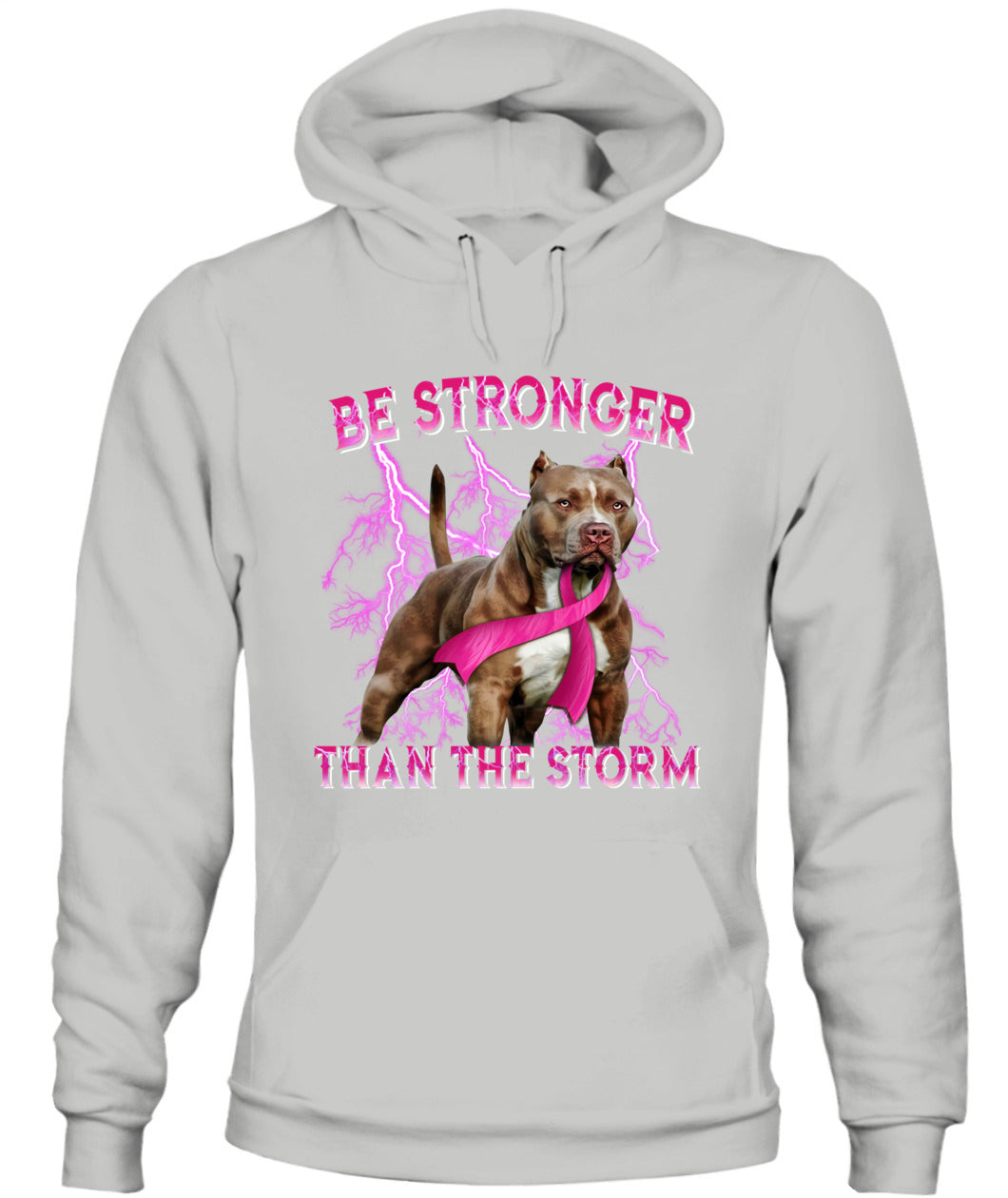 D2_Breast Cancer Pitbull Be Stronger Than The Storm Cancer Survivor Awareness Classic T-Shirt