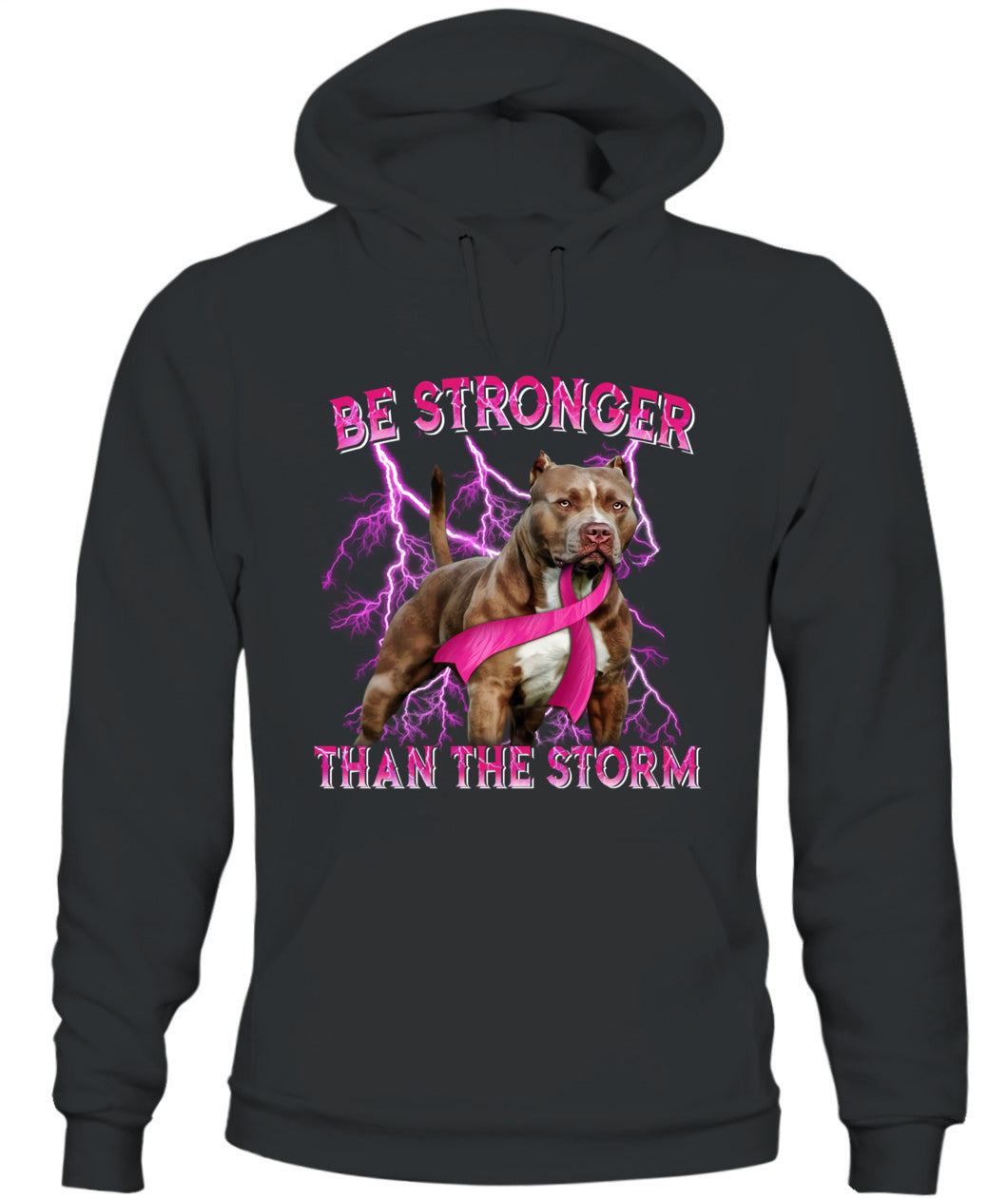 D2_Breast Cancer Pitbull Be Stronger Than The Storm Cancer Survivor Awareness Classic T-Shirt