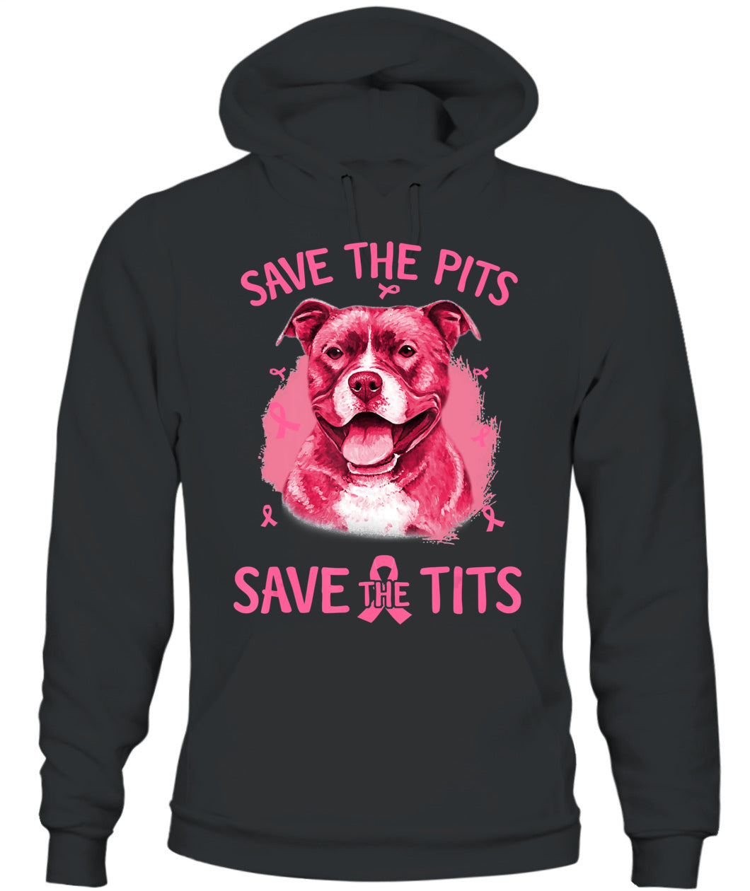 D3-Breast Cancer Save The Pits Save The Tits Pitbull Dog Classic T-Shirt