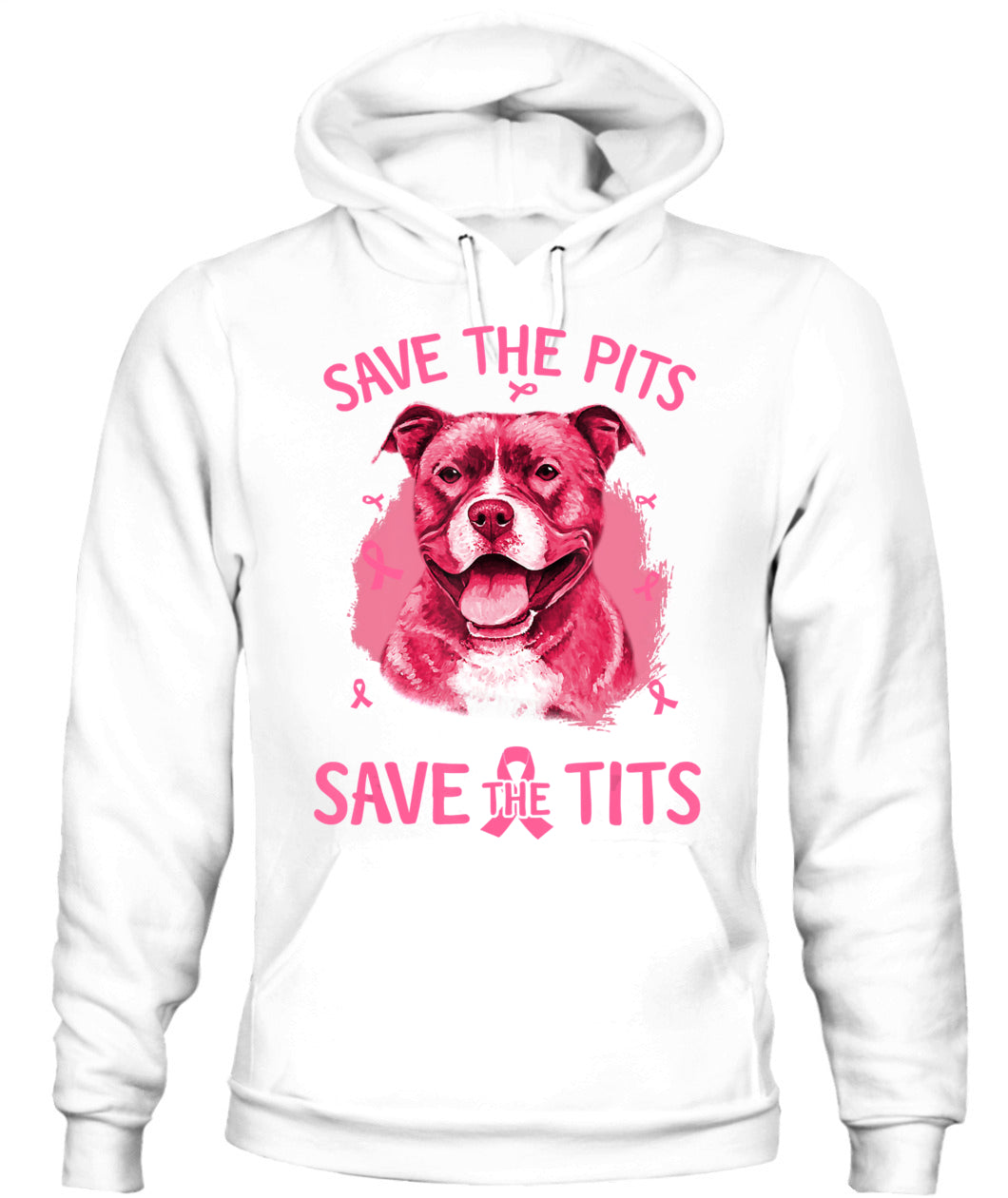 D3-Breast Cancer Save The Pits Save The Tits Pitbull Dog Classic T-Shirt