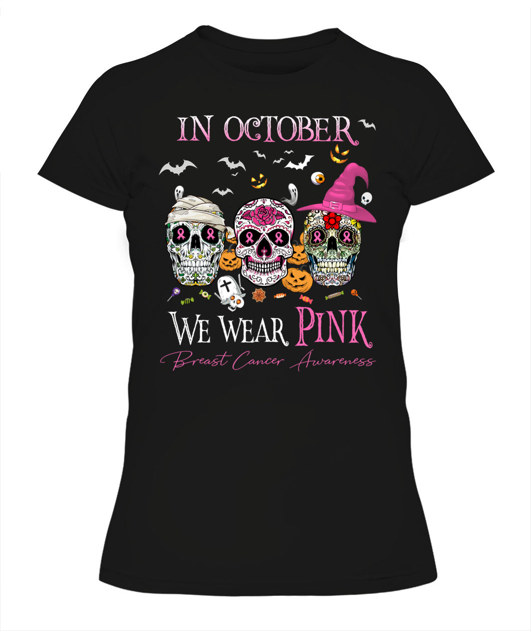 H7 - In October We Wear Pink Breast Cancer Awareness T-Shirt