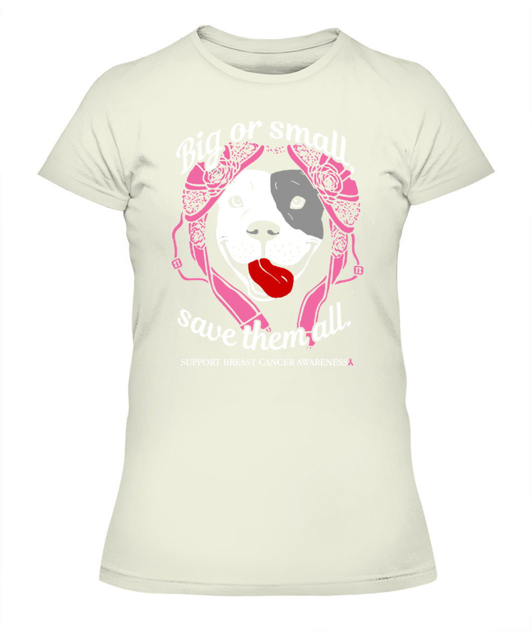D8-Pitbull Breast Cancer - Big or Small Save them all Classic T-Shirt