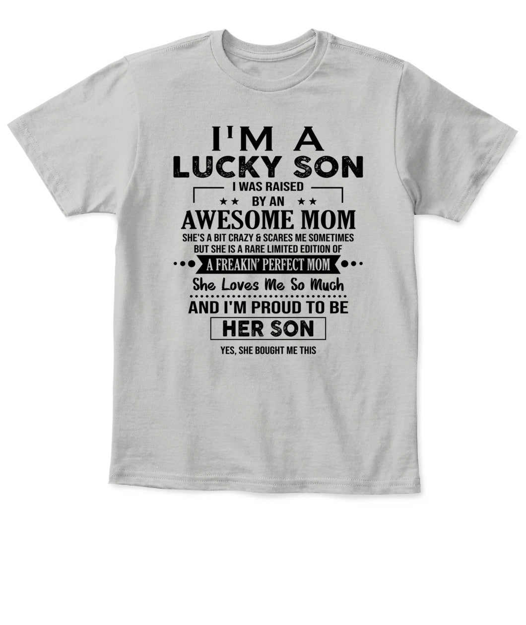 J'AI DE LA CHANCE D'AVOIR ÉTÉ ÉLEVÉ PAR UNE MAMAN EXCEPTIONNELLE - Bur - T-shirt Col V - CADEAUX POUR MAMAN