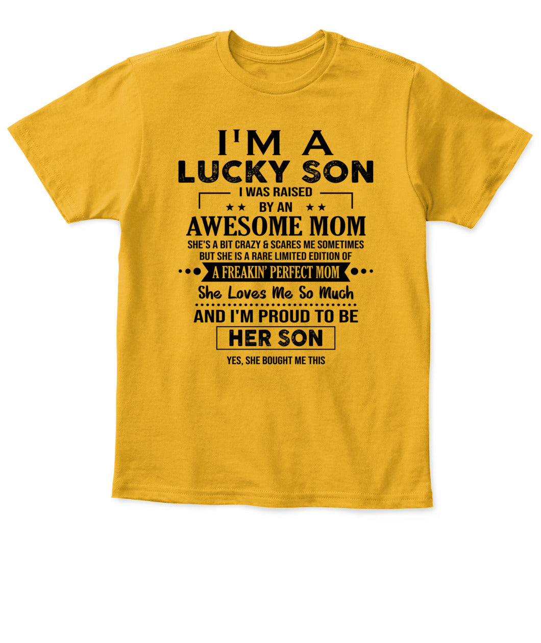 J'AI DE LA CHANCE D'AVOIR ÉTÉ ÉLEVÉ PAR UNE MAMAN EXCEPTIONNELLE - Bur - T-shirt Col V - CADEAUX POUR MAMAN