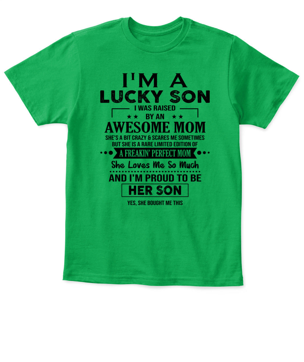 J'AI DE LA CHANCE D'AVOIR ÉTÉ ÉLEVÉ PAR UNE MAMAN EXCEPTIONNELLE - Bur - T-shirt Col V - CADEAUX POUR MAMAN