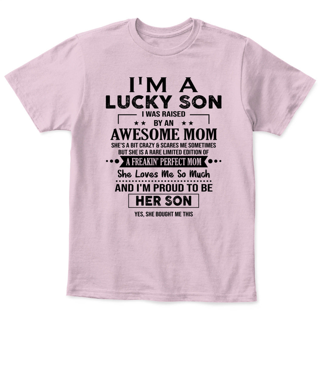J'AI DE LA CHANCE D'AVOIR ÉTÉ ÉLEVÉ PAR UNE MAMAN EXCEPTIONNELLE - Bur - T-shirt Col V - CADEAUX POUR MAMAN