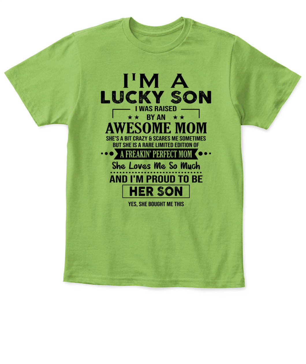 J'AI DE LA CHANCE D'AVOIR ÉTÉ ÉLEVÉ PAR UNE MAMAN EXCEPTIONNELLE - Bur - T-shirt Col V - CADEAUX POUR MAMAN